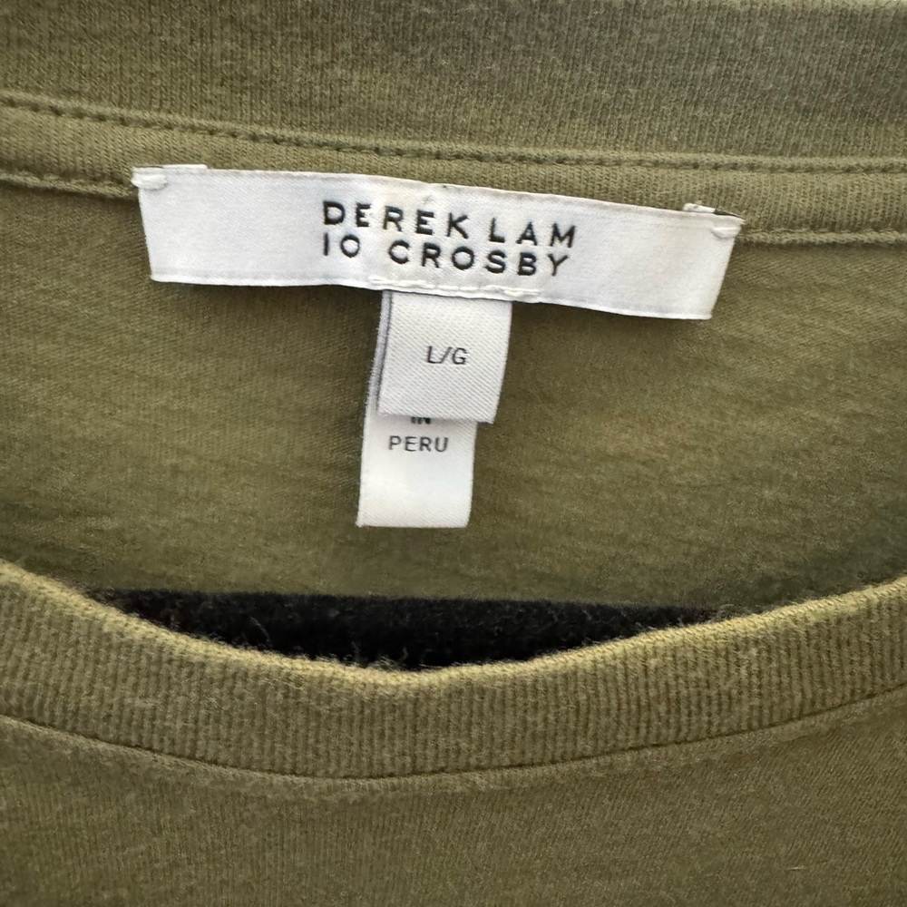 Derek Lam Olive Short Sleeve Top - Picture 3 of 3
